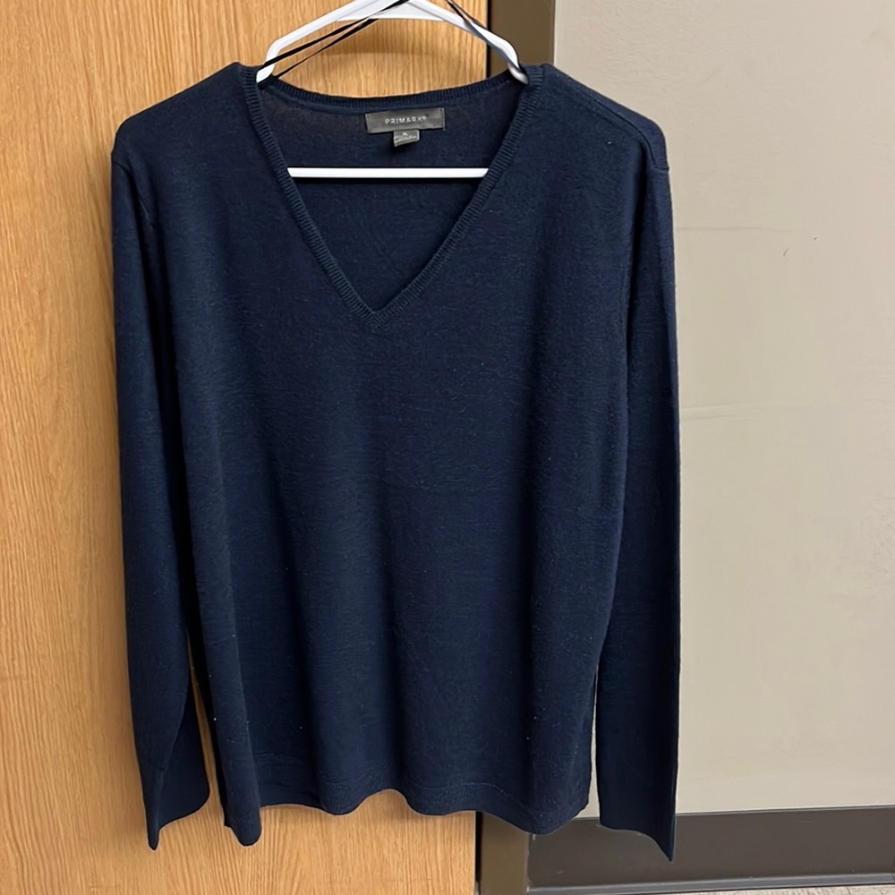 NWOT navy V-neck sweater